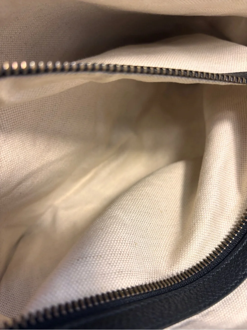 Gucci Black Leather Half Moon Bag